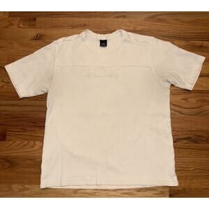 VTG Tommy Hilfiger TH Denim Beige Ribbed Shirt Men’s Size XL Tommy Jeans Y2K